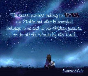 YHWH The secret matter